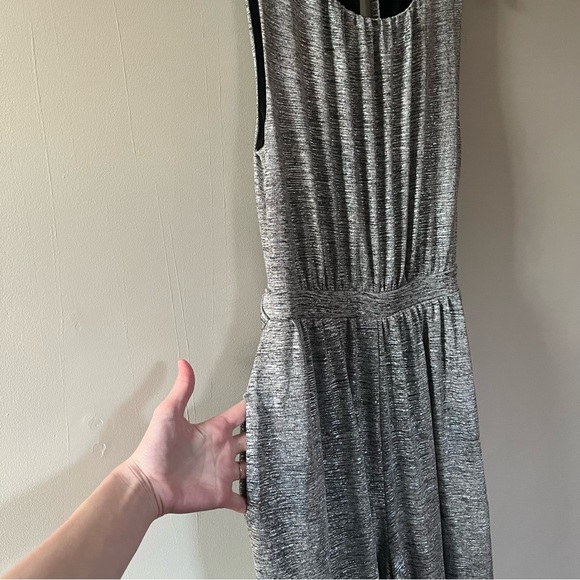 anthropologie silver jumpsuit - Picture 3 of 12